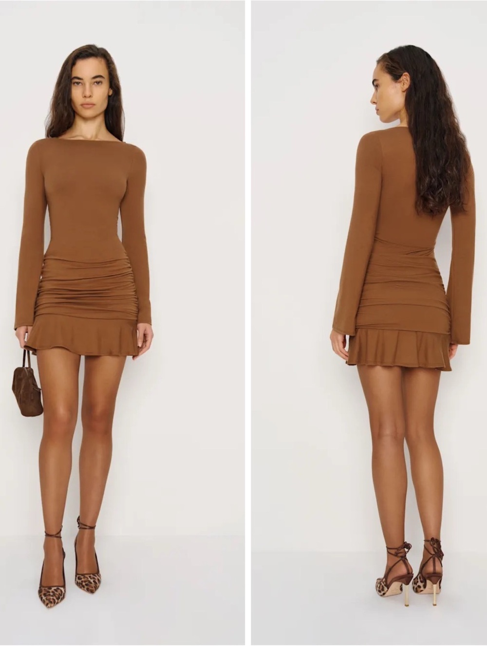 Reformation Brielle Toffee Knit Dress M NWT